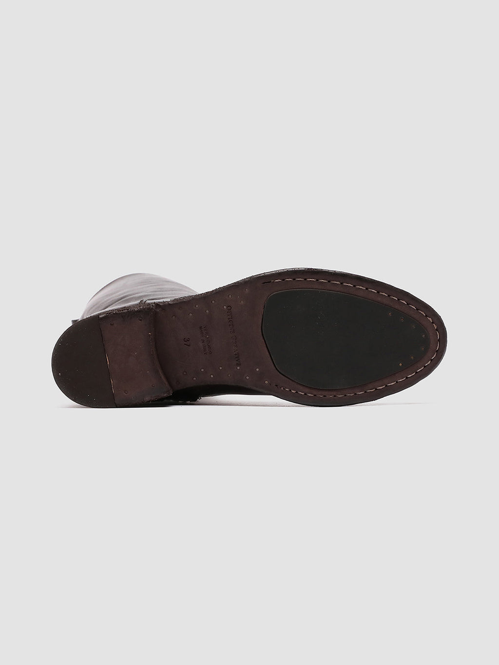 SELINE 013 - Braune Stiefel aus Leder mit Reißverschluss - image 5,side view