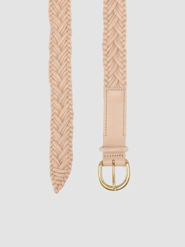 OC STRIP 36 - Ivory Woven Leather Belt