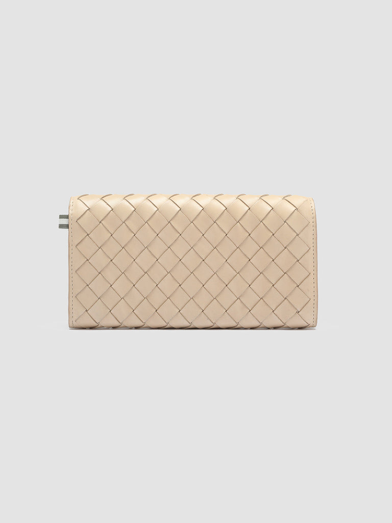 POCHE 109 - Ivory Woven Leather Wallet  Officine Creative - 3