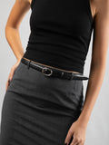 OC STRIP 56 - Black Leather Belt  Officine Creative - 5