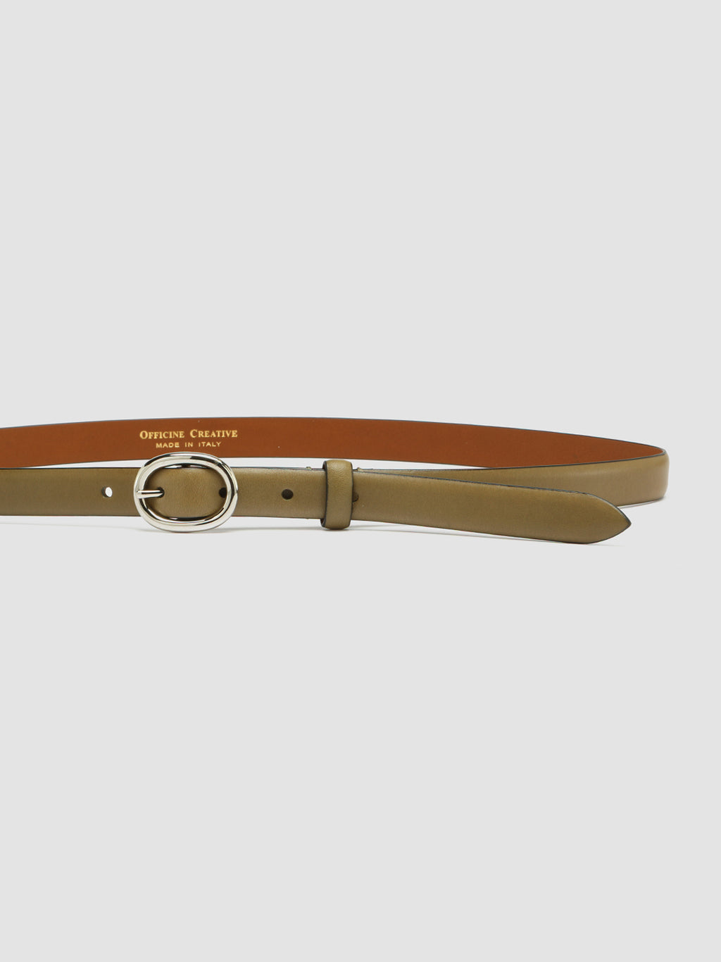 OC STRIP 56 - Green Leather Belt  Officine Creative - 4