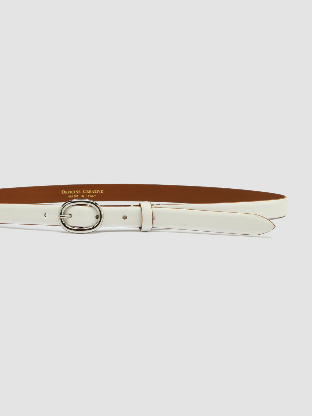 OC STRIP 56 - White Leather Belt  Officine Creative - 4