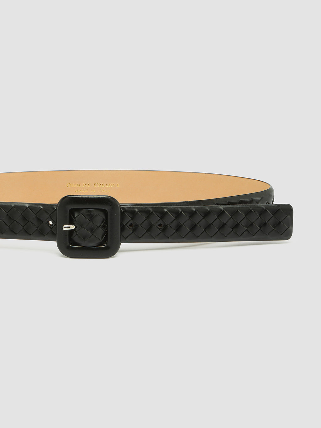 OC STRIP 060 - Black Leather Belt  Officine Creative - 4