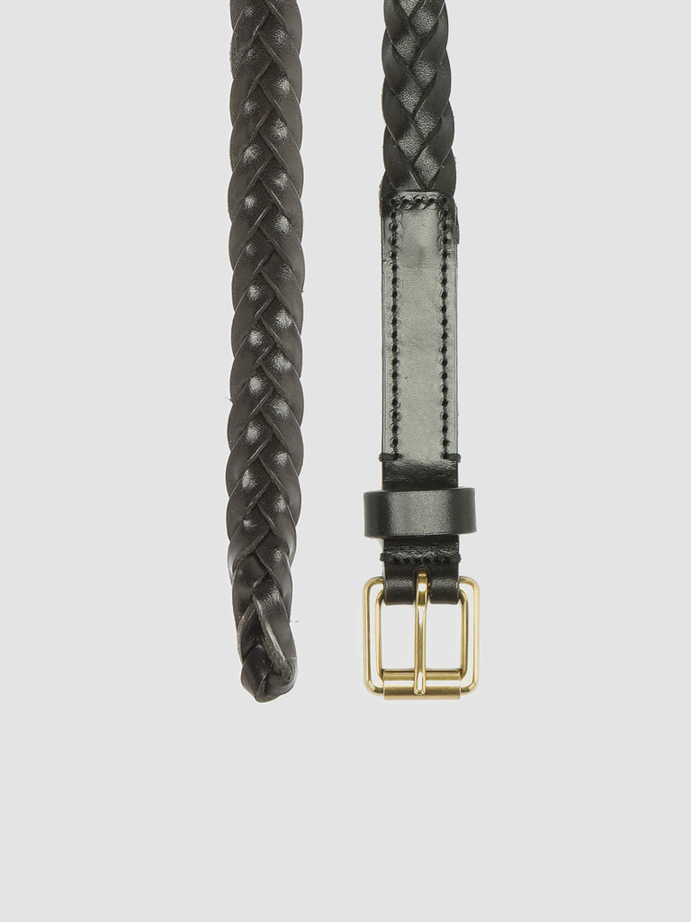 OC STRIP 064 - Black Woven Leather Belt