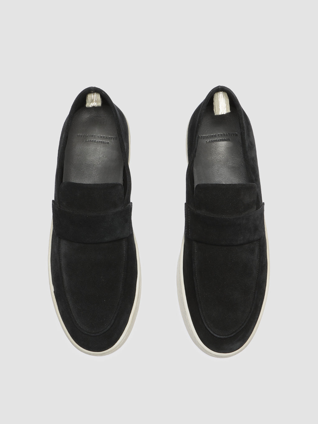 HERBIE 001 - Black Suede Penny Loafers  Men Officine Creative - 2