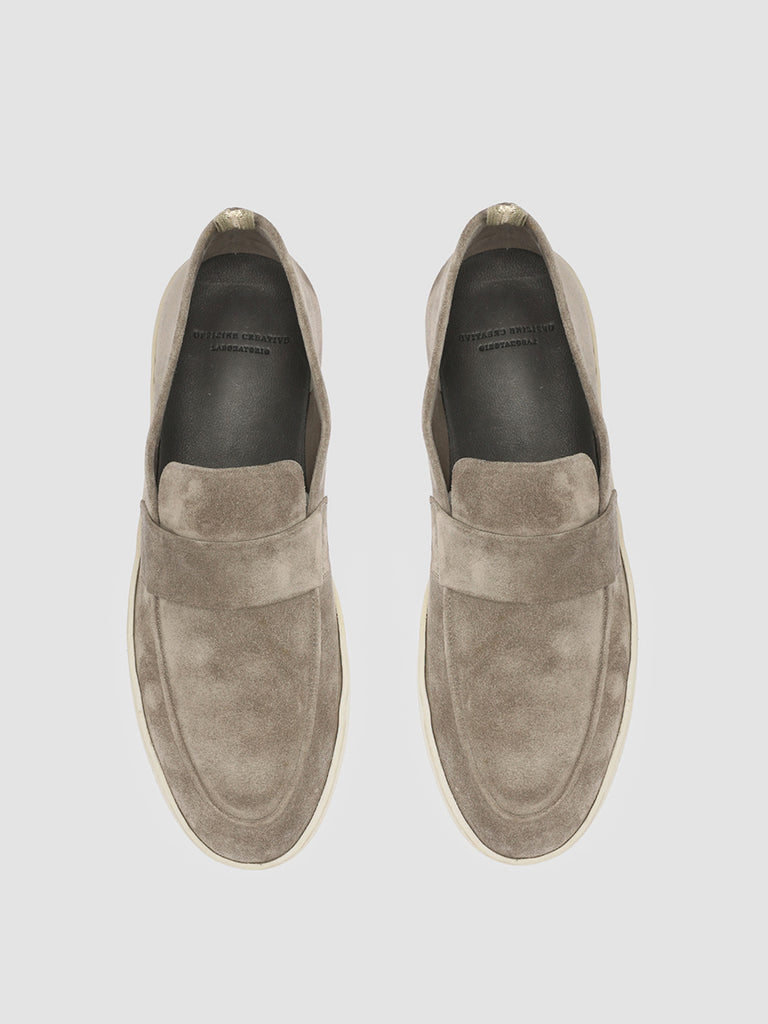 HERBIE 001 - Taupe Suede Penny Loafers