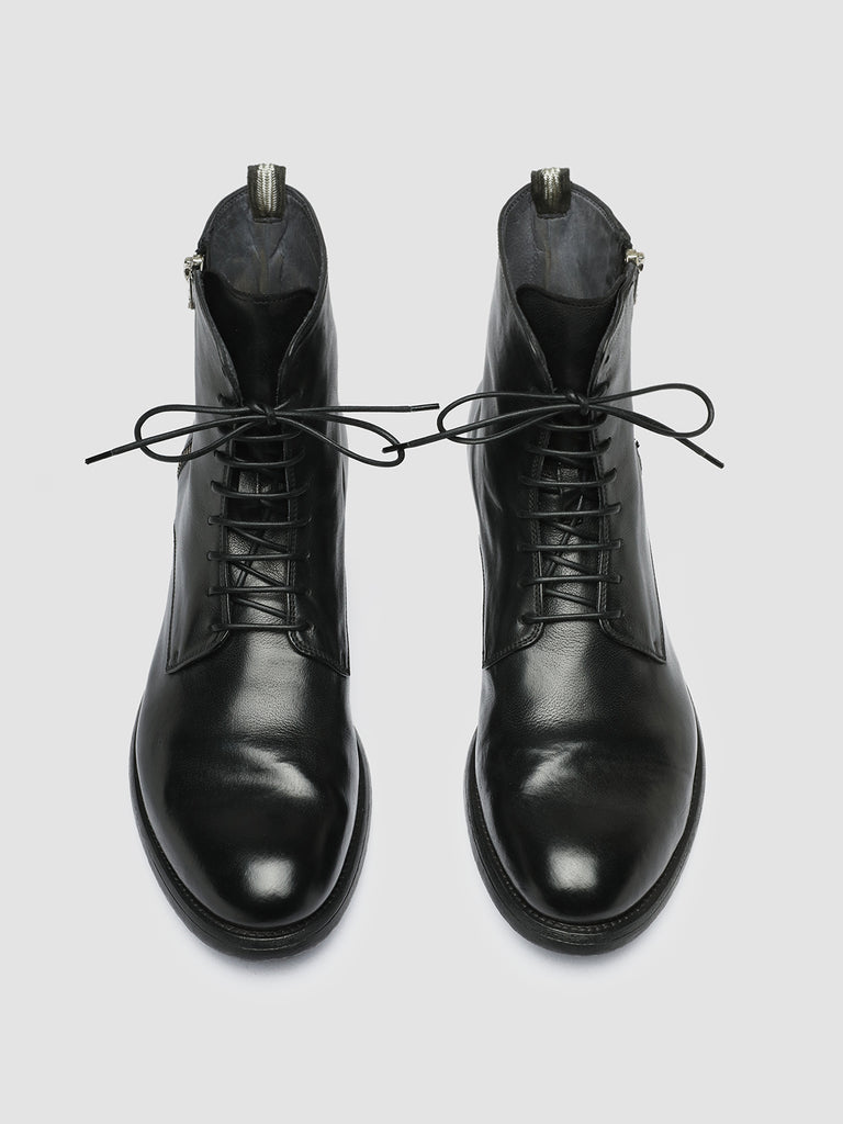 HIVE 053 - Black Leather Lace Up Boots