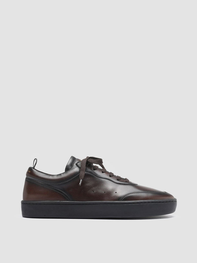 KYLE LUX 001 - Brown Leather Sneakers