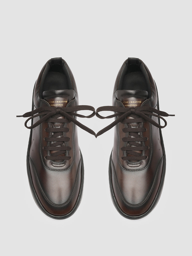 KYLE LUX 001 - Brown Leather Sneakers