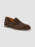 OPERA 001 - Dark Brown Suede Penny Loafers  Men Officine Creative - 3