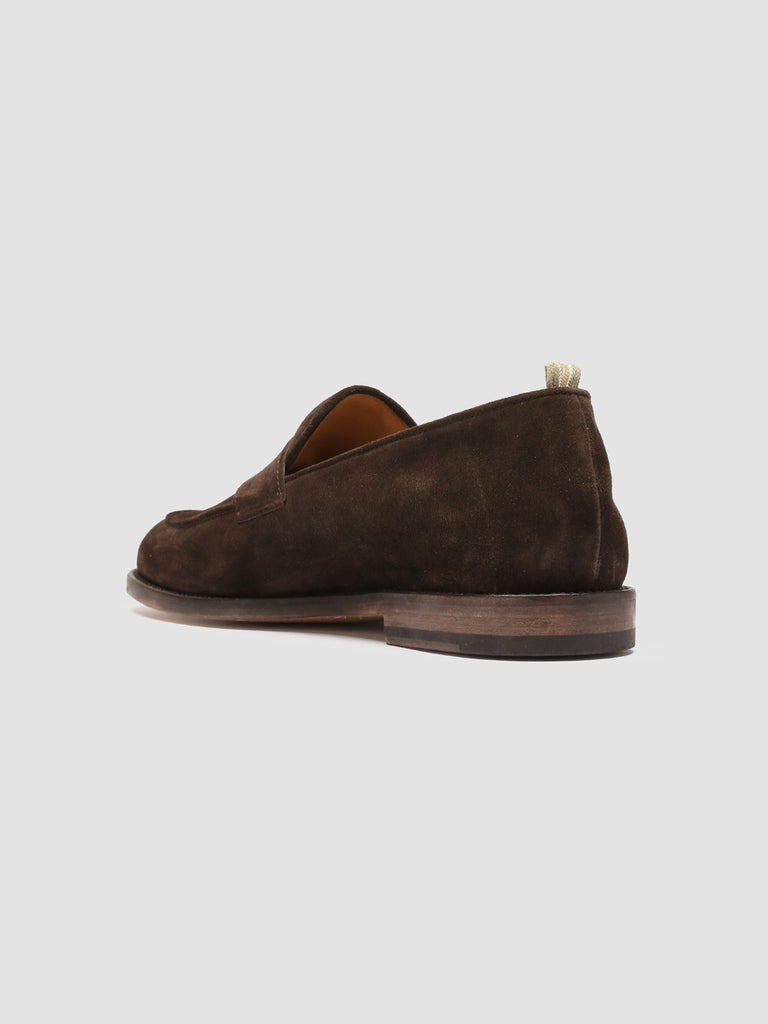 OPERA 001 - Dark Brown Suede Penny Loafers  Men Officine Creative - 4