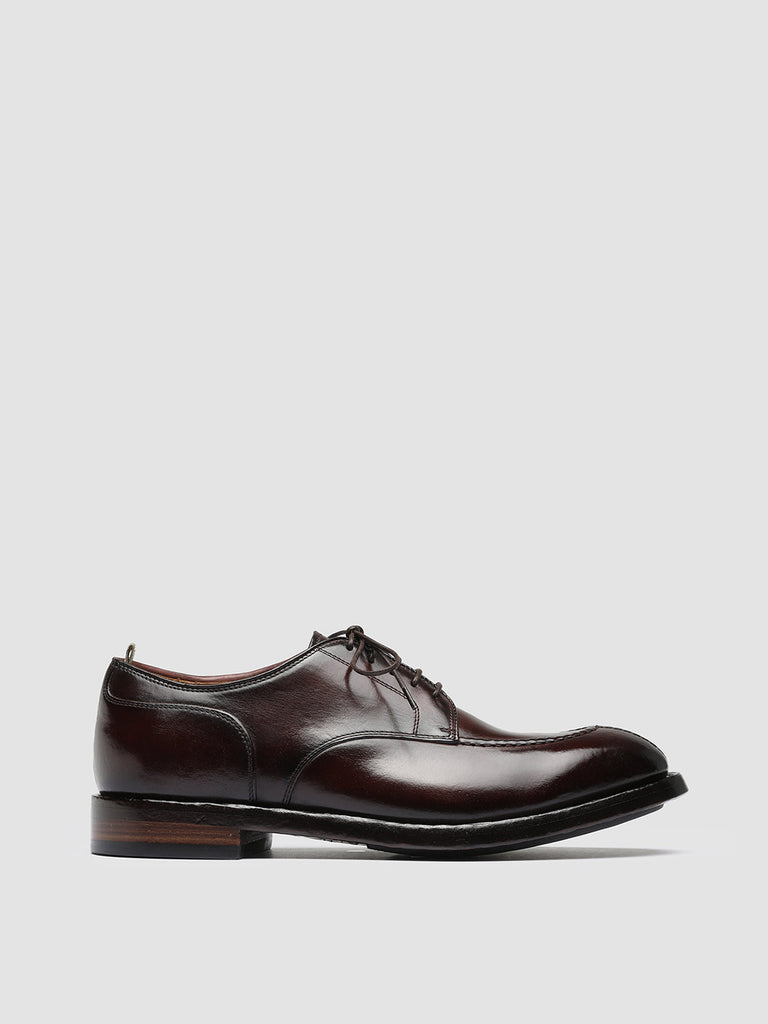 TEMPLE 005 - Burgundy Leather Derby Shoes