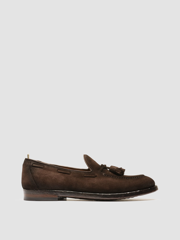 TULANE 001 - Brown Suede Tassel Loafers