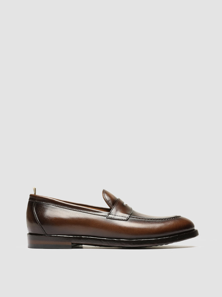 TULANE 002 - Brown Leather Penny Loafers