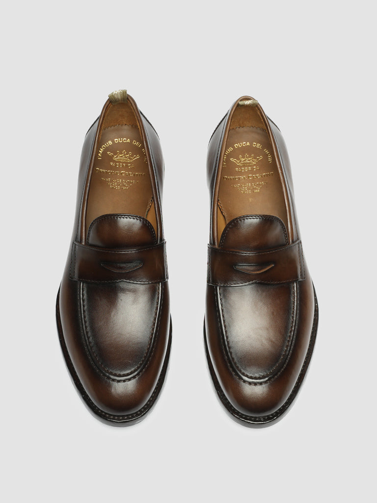 TULANE 002 - Brown Leather Penny Loafers