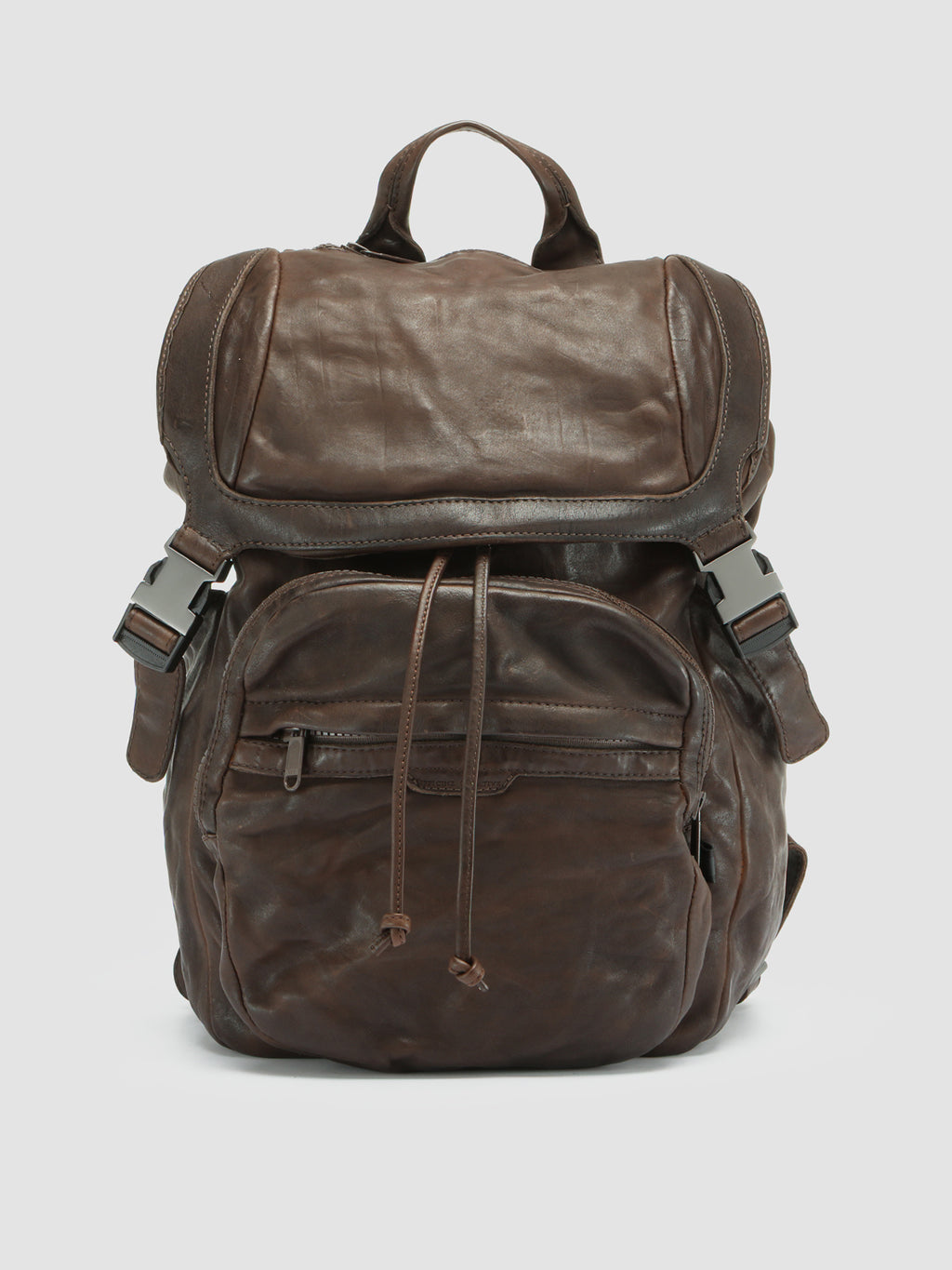 RECRUIT 001 - Brown Leather Backpack  Officine Creative - 1