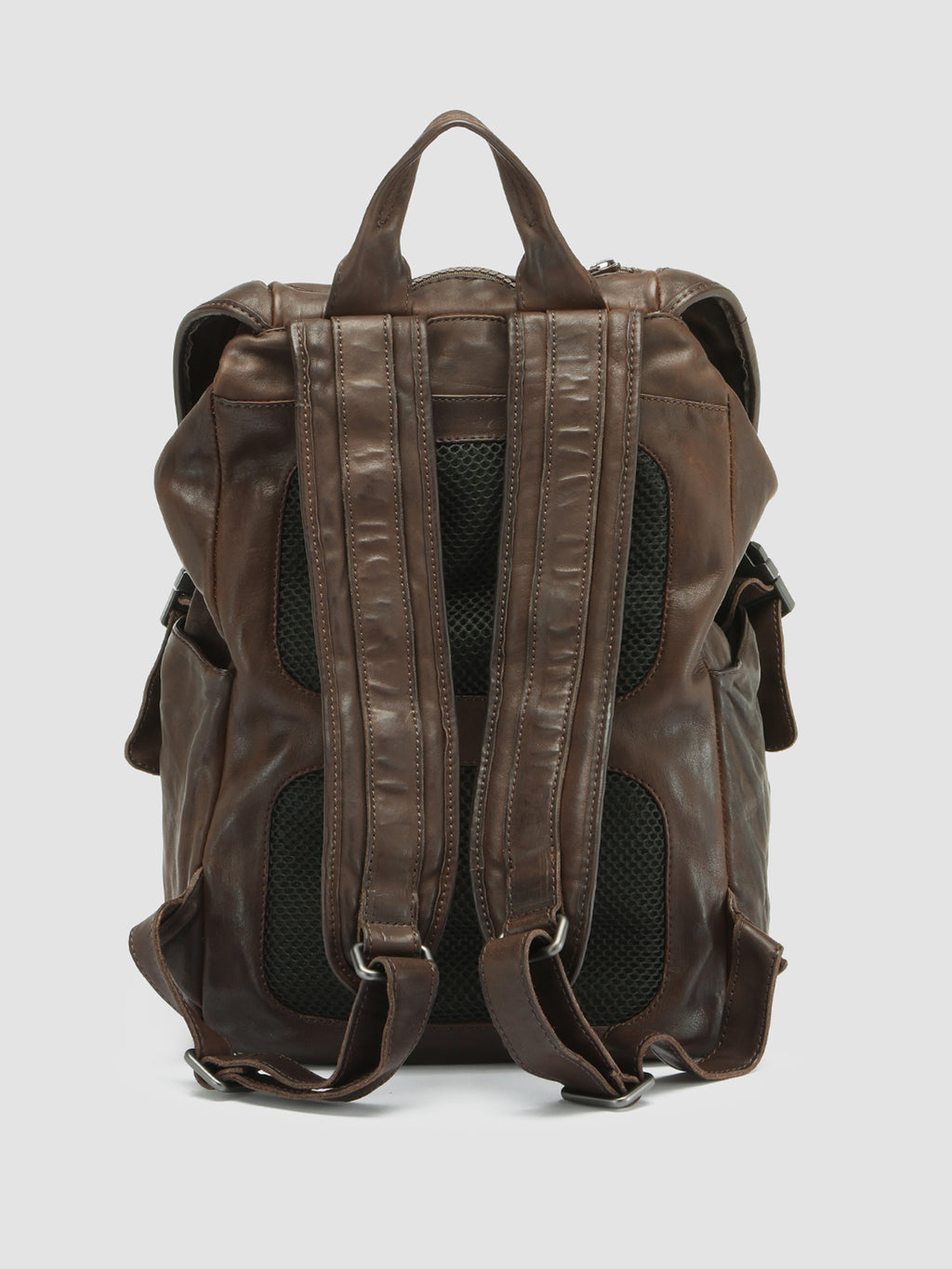 RECRUIT 001 - Brown Leather Backpack  Officine Creative - 4