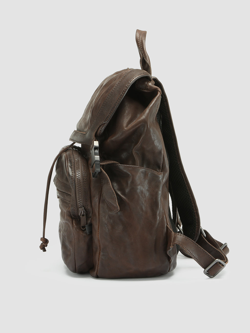 RECRUIT 001 - Brown Leather Backpack  Officine Creative - 5