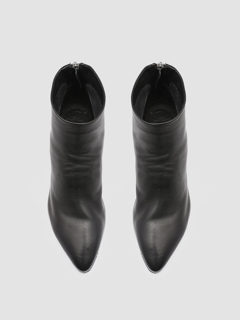 SALLY 001 - Black Leather Booties