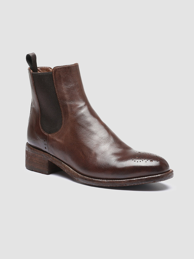 SELINE 002 - Brown Leather Chelsea Boots Women Officine Creative - 3