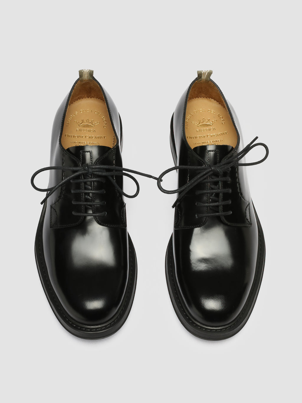 UNIFORM 003 - Black Leather Derby Shoes Men Officine Creative - 2